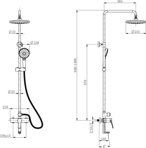 Комплект Акриловая ванна STWORKI Копенгаген KP19090 без опоры 190x90 см + Каркас 190 + Стойка Ларвик HWB0502-P01GD вороненая сталь в Ессентуках