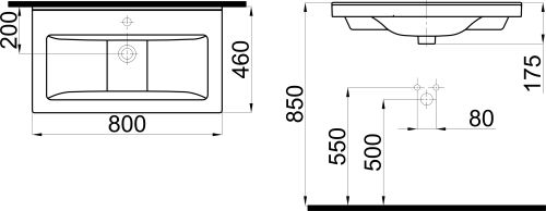 Мебельная раковина STWORKI 80 K0201-0805 в Ессентуках