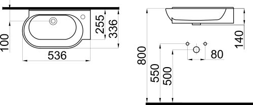 Раковина STWORKI накладная 50 K0201-2505 в Ессентуках